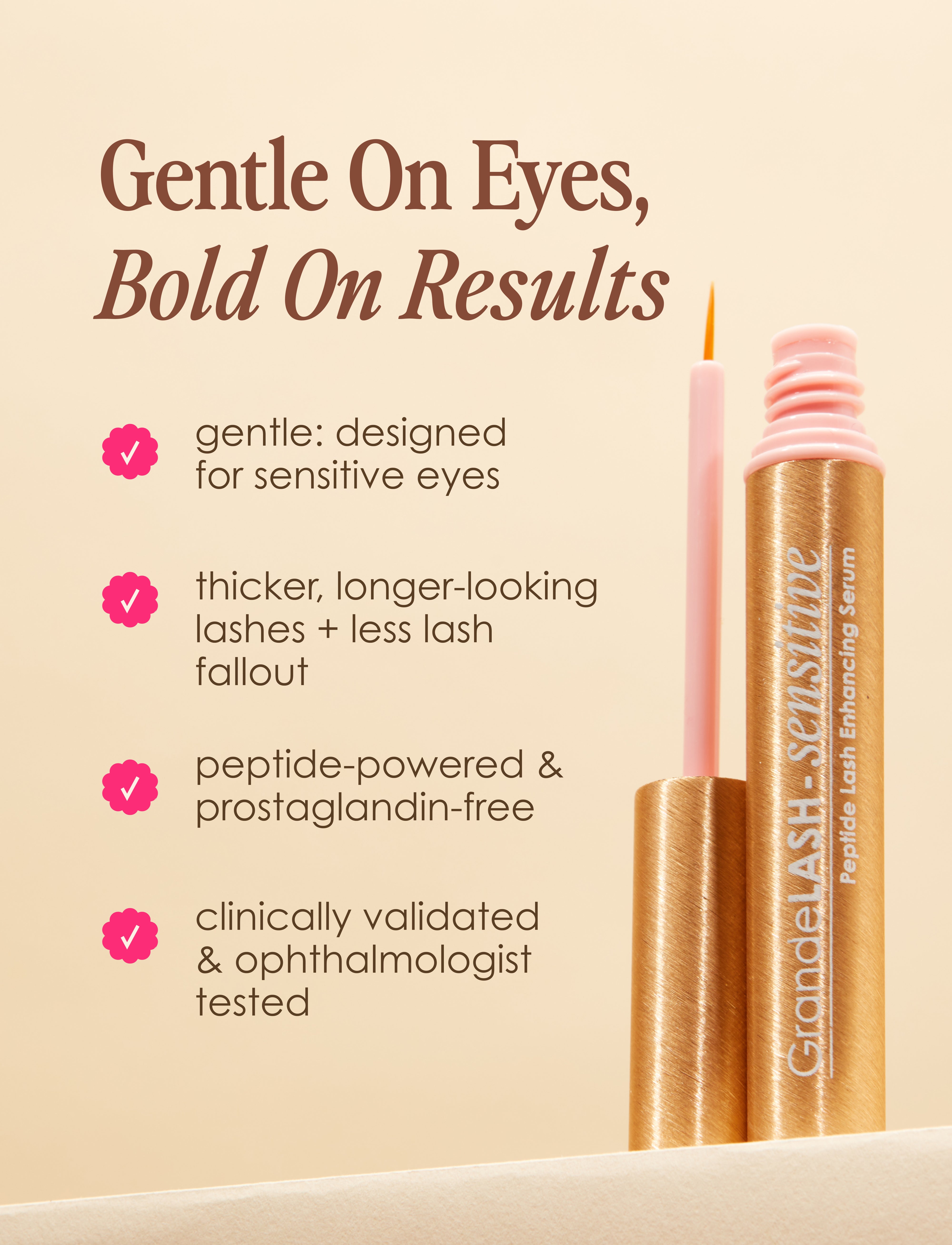 Grande-LASH Sensitive Formula-Peptide Lash Enhancing Serum