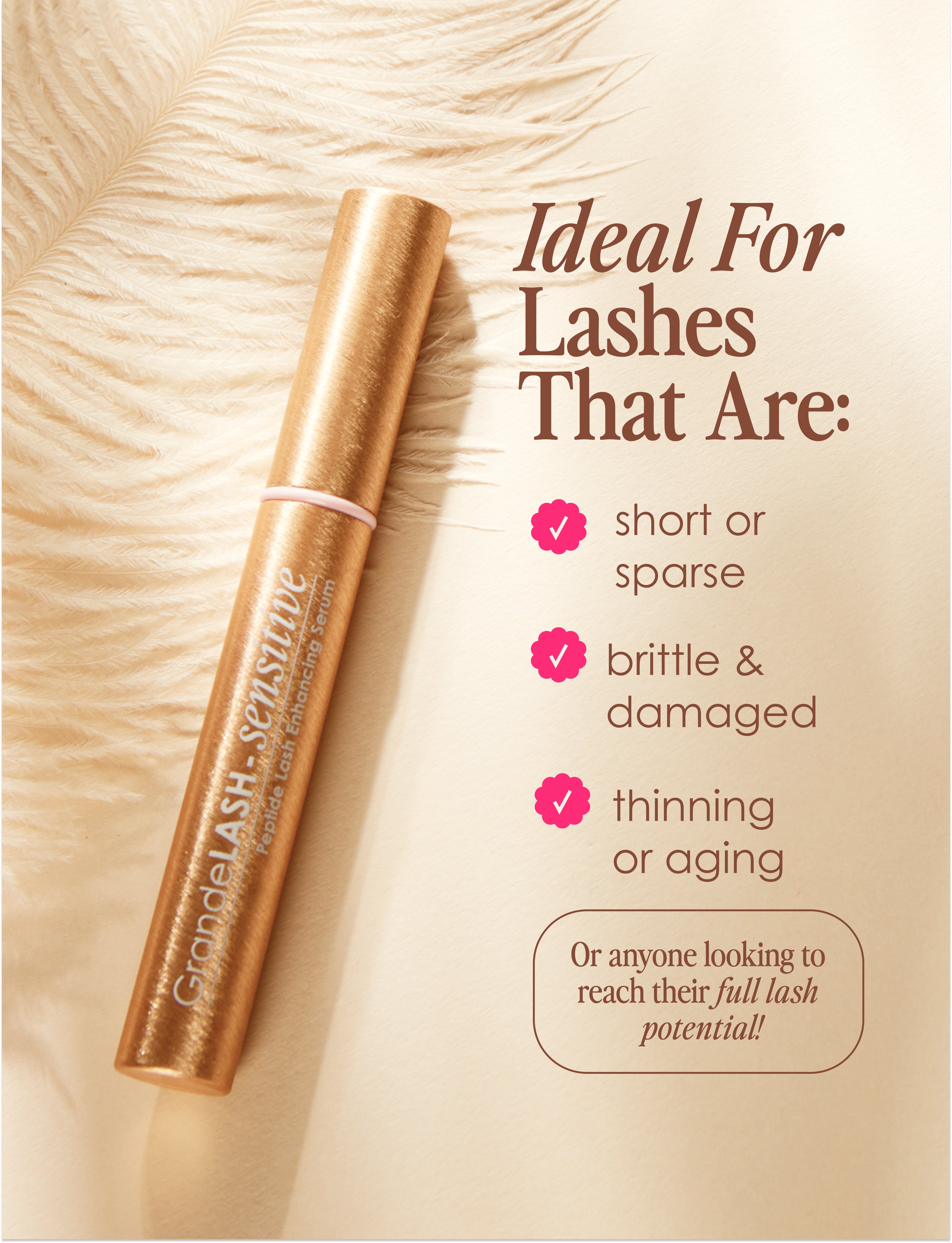 Grande-LASH Sensitive Formula-Peptide Lash Enhancing Serum