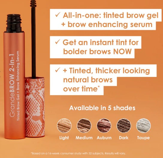 GrandeBROW 2-in-1 Tinted brow gel & enhancing serum Retail