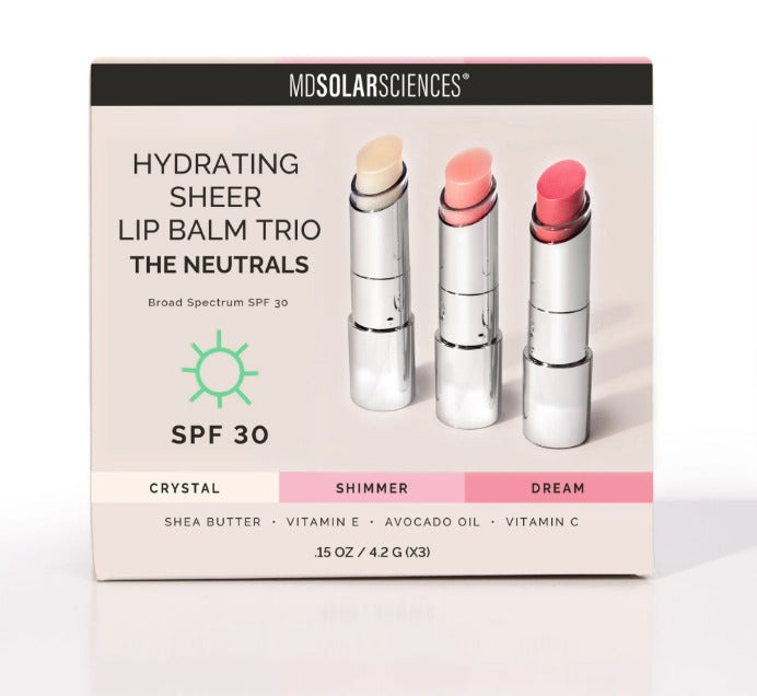 MDSolarSciences Hydrating Sheer Lip Balm Trio, The Neutrals